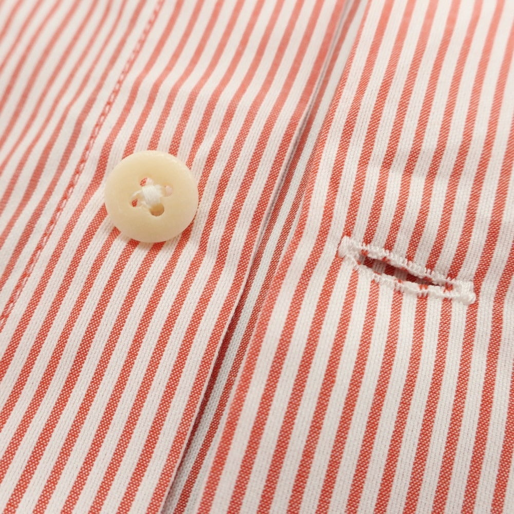 【中古】グランシャツ Glanshirt コットン ストライプ セミワイドカラー カジュアルシャツ レッドxホワイト【 40 】【 状態ランクB 】【 メンズ 】