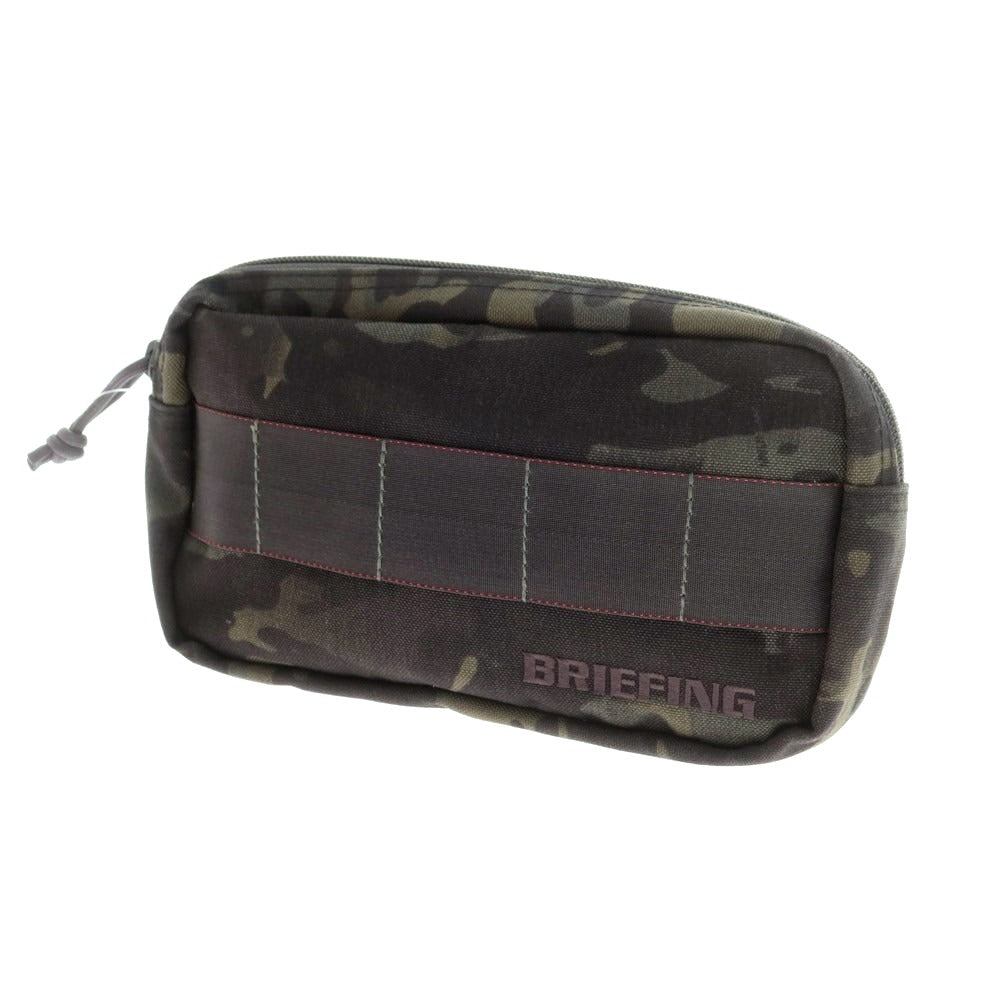 【中古】ブリーフィング BRIEFING カモフラージュ柄 ポーチ カーキ系xブラック【 状態ランクB 】【 メンズ 】