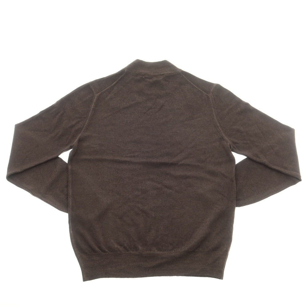 【中古】グランサッソ GRAN SASSO ハイゲージ ウール モックネック プルオーバーニット ダークアッシュブラウン【 44 】【 状態ランクB 】【 メンズ 】