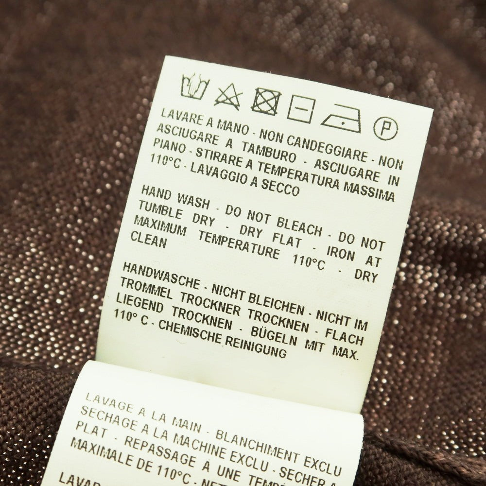 【中古】グランサッソ GRAN SASSO ハイゲージ ウール モックネック プルオーバーニット ダークアッシュブラウン【 44 】【 状態ランクB 】【 メンズ 】