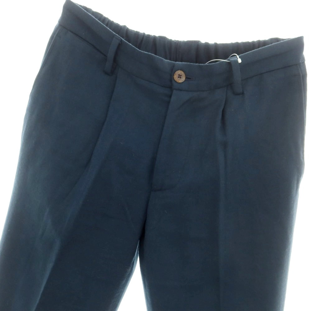 【中古】デヴォレ インチピット DEVORE Incipit ストレッチウール カジュアルスラックスパンツ グリーンネイビー【 44 】【 状態ランクC 】【 メンズ 】