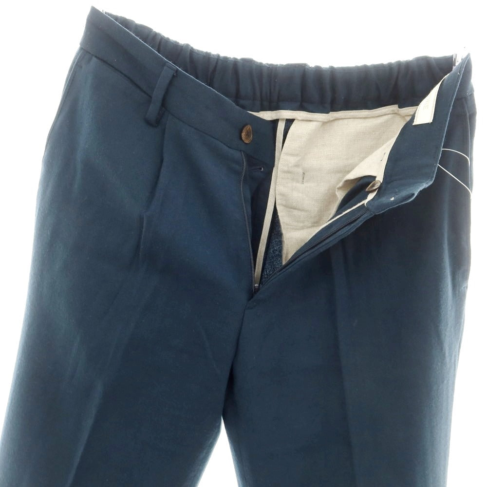 【中古】デヴォレ インチピット DEVORE Incipit ストレッチウール カジュアルスラックスパンツ グリーンネイビー【 44 】【 状態ランクC 】【 メンズ 】