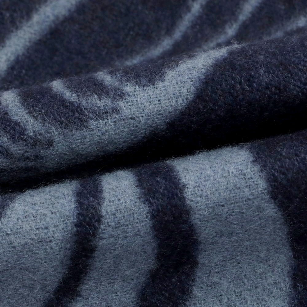 【中古】ジョンストンズ JOHNSTONS カシミヤ マフラー ネイビーxグレー【 状態ランクC 】【 メンズ 】