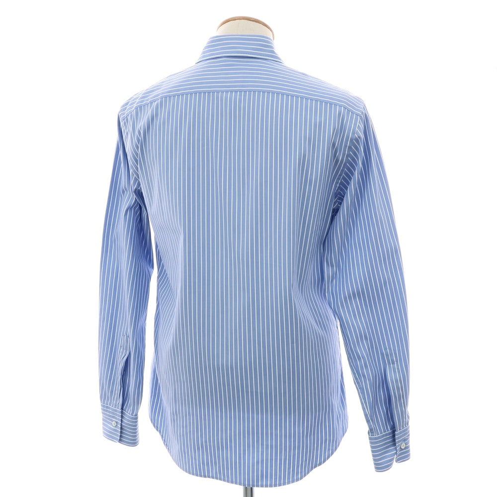 【中古】アスペジ ASPESI コットン ストライプ レギュラーカラー カジュアルシャツ ライトブルーxホワイト【 38 】【 状態ランクA 】【 メンズ 】