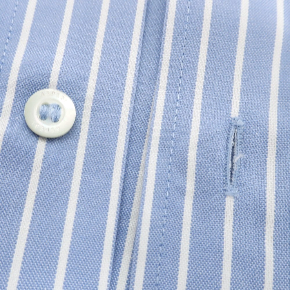 【中古】アスペジ ASPESI コットン ストライプ レギュラーカラー カジュアルシャツ ライトブルーxホワイト【 38 】【 状態ランクA 】【 メンズ 】