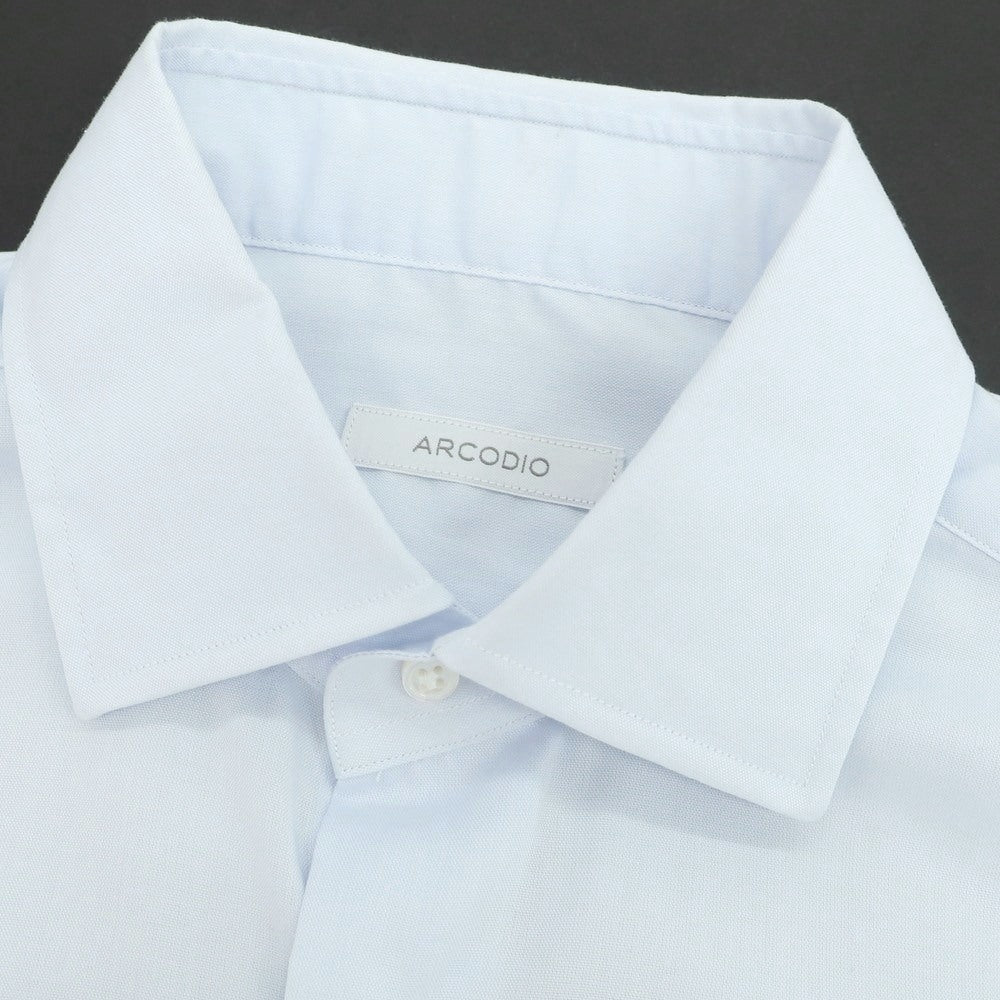 【中古】アルコディオ ARCODIO コットン セミワイドカラー ドレスシャツ ライトブルー【 37 】【 状態ランクC 】【 メンズ 】