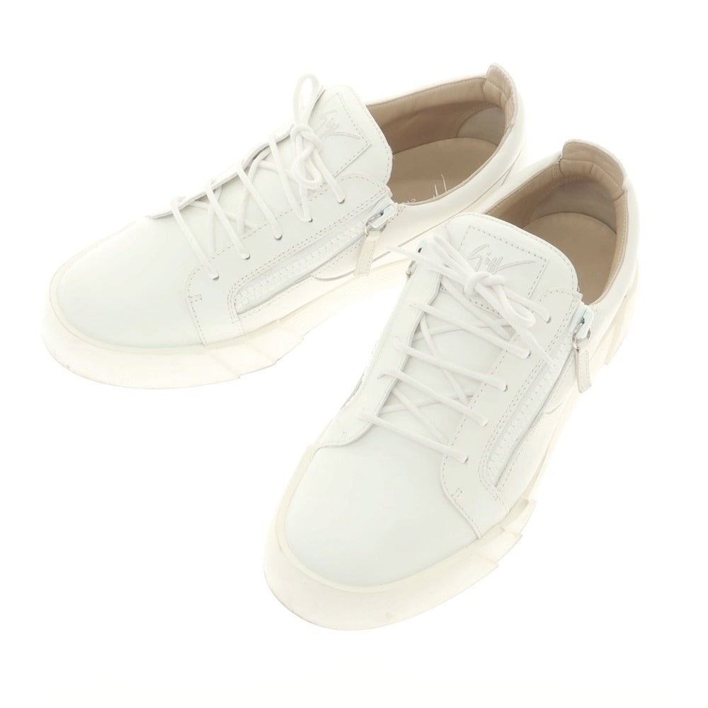 【中古】ジュゼッペザノッティ GIUSEPPE ZANOTTI レザー スニーカー ホワイト【 43 】【 状態ランクB 】【 メンズ 】