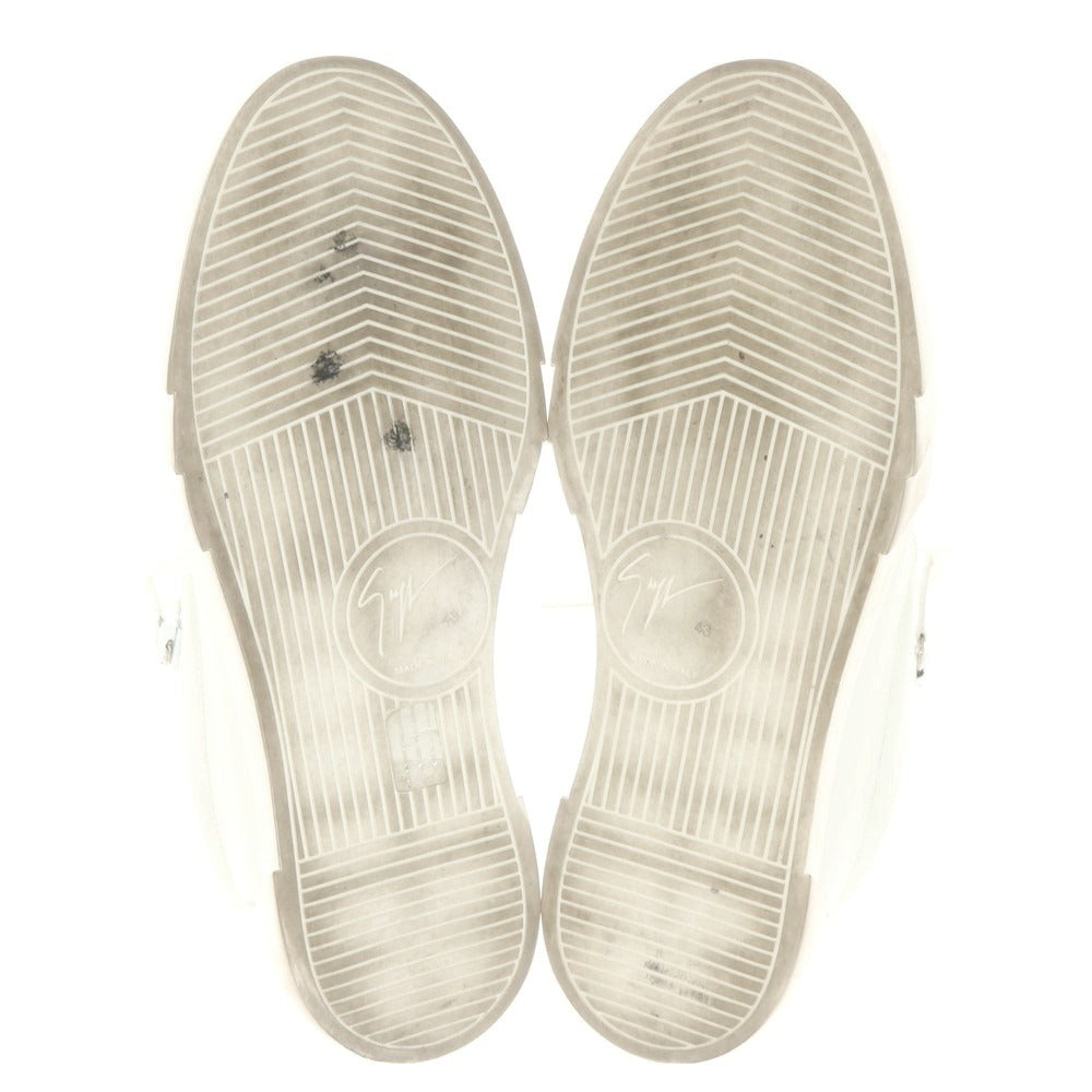 【中古】ジュゼッペザノッティ GIUSEPPE ZANOTTI レザー スニーカー ホワイト【 43 】【 状態ランクB 】【 メンズ 】