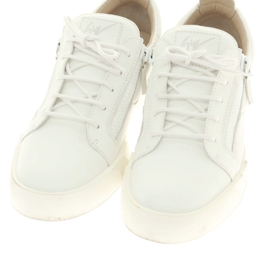 【中古】ジュゼッペザノッティ GIUSEPPE ZANOTTI レザー スニーカー ホワイト【 43 】【 状態ランクB 】【 メンズ 】