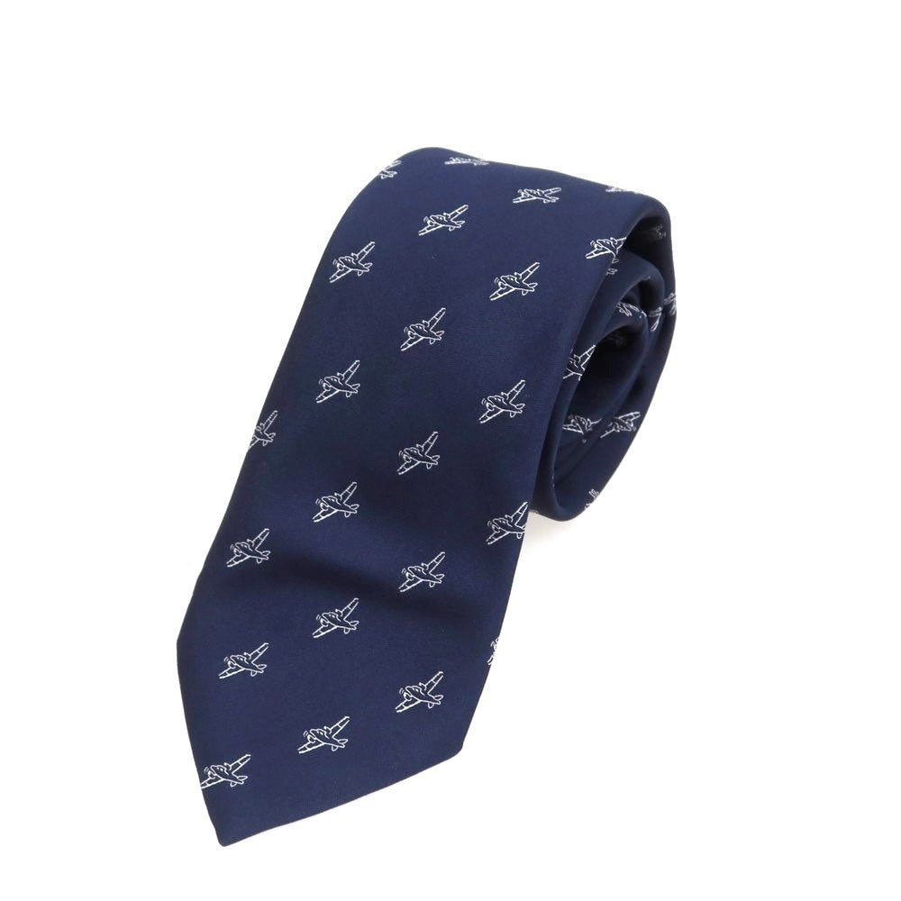 【中古】フィオリオ FIORIO シルク 小紋柄ネクタイ ネイビー【 状態ランクB 】【 メンズ 】