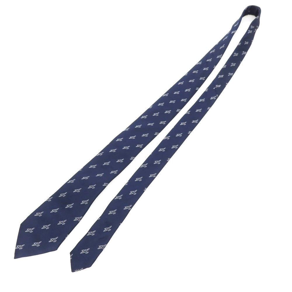 【中古】フィオリオ FIORIO シルク 小紋柄ネクタイ ネイビー【 状態ランクB 】【 メンズ 】