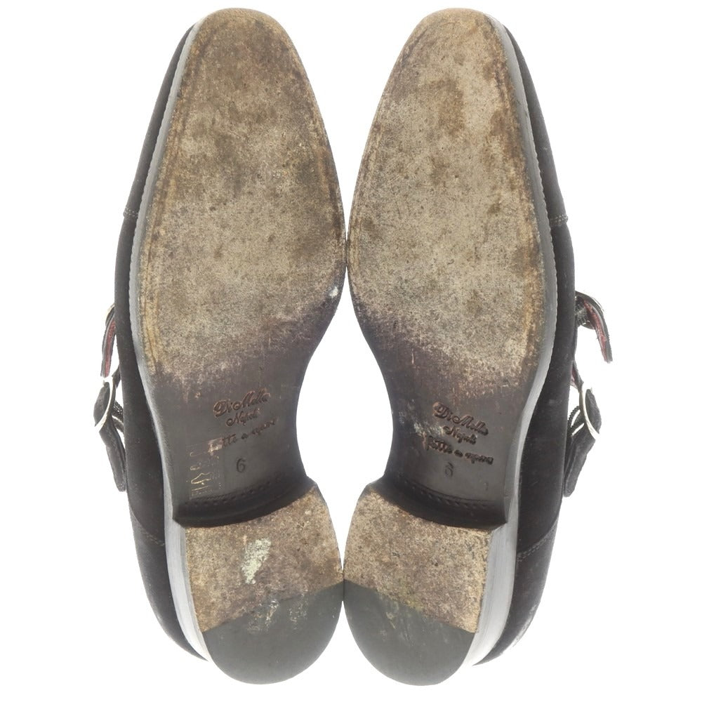 【中古】ディメッラ DI MELLA スエード ダブルモンク ドレスシューズ ブラック【 6 】【 状態ランクB 】【 メンズ 】