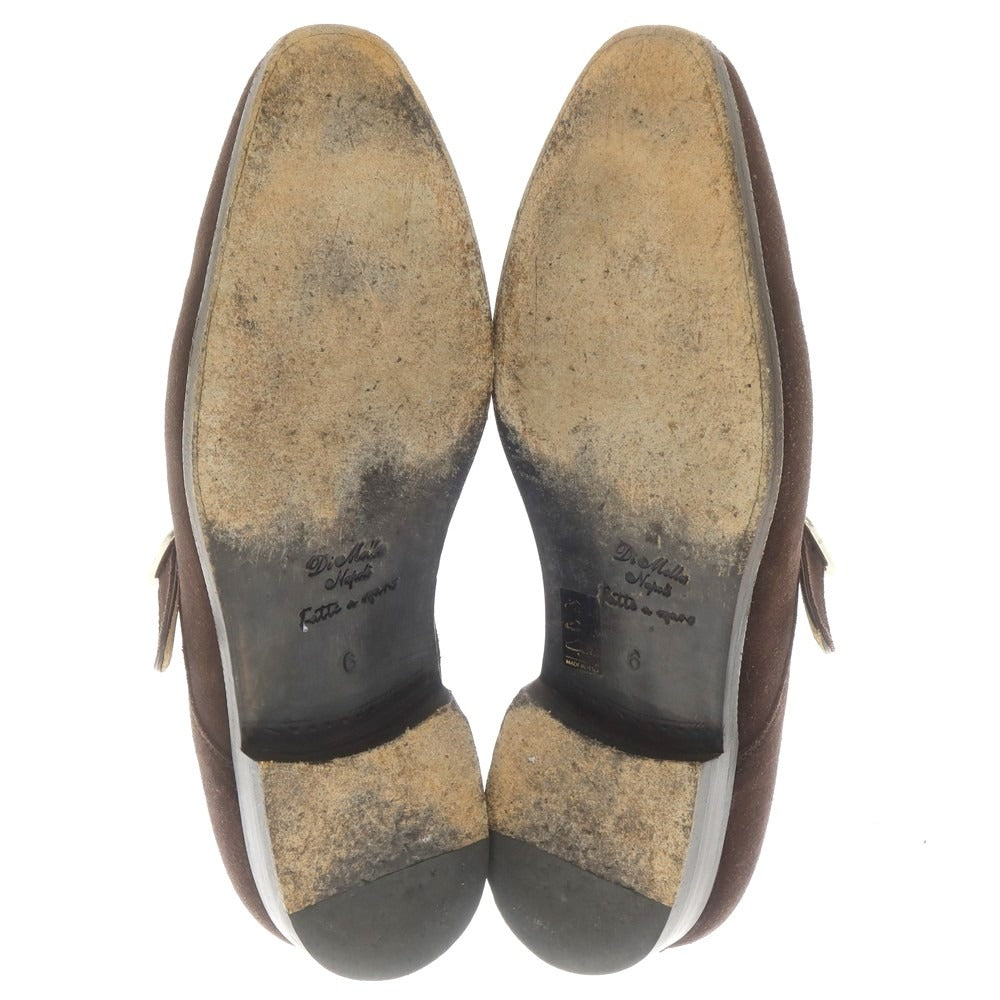 【中古】ディメッラ DI MELLA スエード モンクストラップ ドレスシューズ ダークブラウン【 6 】【 状態ランクB 】【 メンズ 】