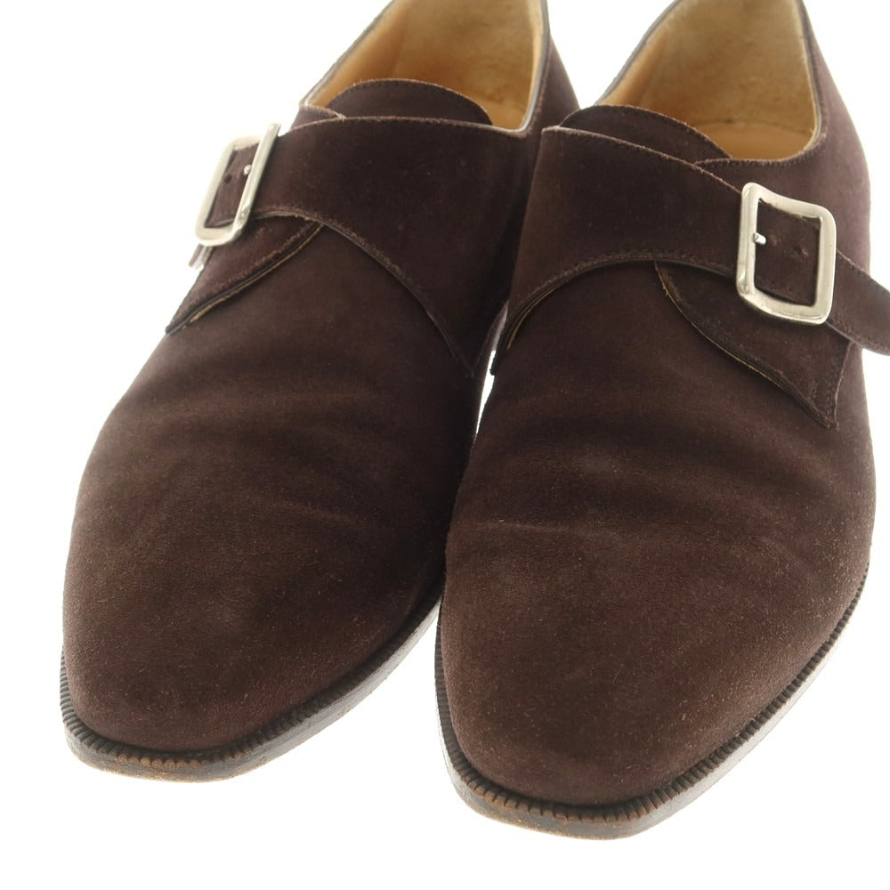 【中古】ディメッラ DI MELLA スエード モンクストラップ ドレスシューズ ダークブラウン【 6 】【 状態ランクB 】【 メンズ 】