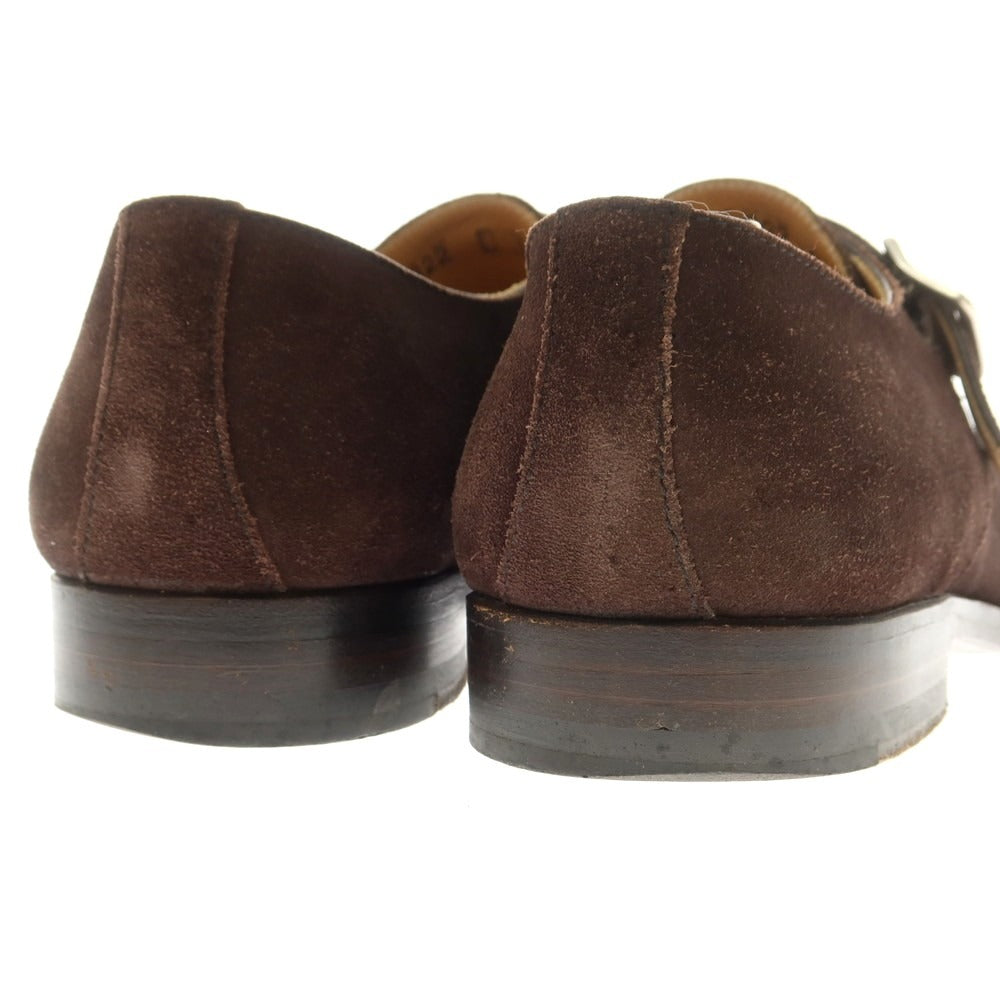 【中古】ディメッラ DI MELLA スエード モンクストラップ ドレスシューズ ダークブラウン【 6 】【 状態ランクB 】【 メンズ 】
