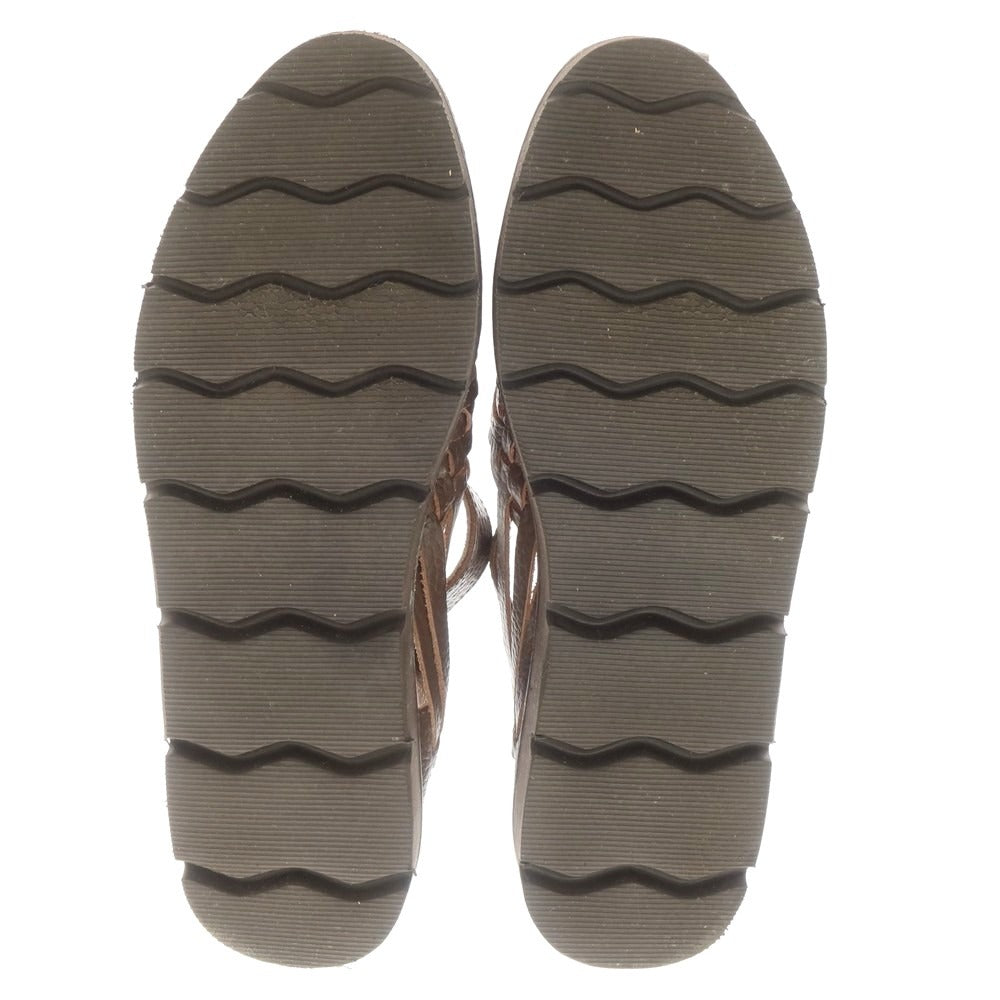 【中古】スティーブンアラン Steven Alan 編み込みレザー サンダル ブラウン【 41 】【 状態ランクB 】【 メンズ 】