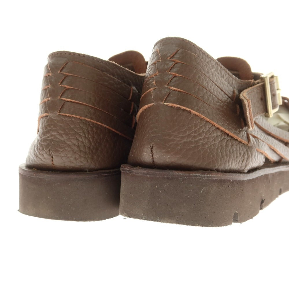 【中古】スティーブンアラン Steven Alan 編み込みレザー サンダル ブラウン【 41 】【 状態ランクB 】【 メンズ 】