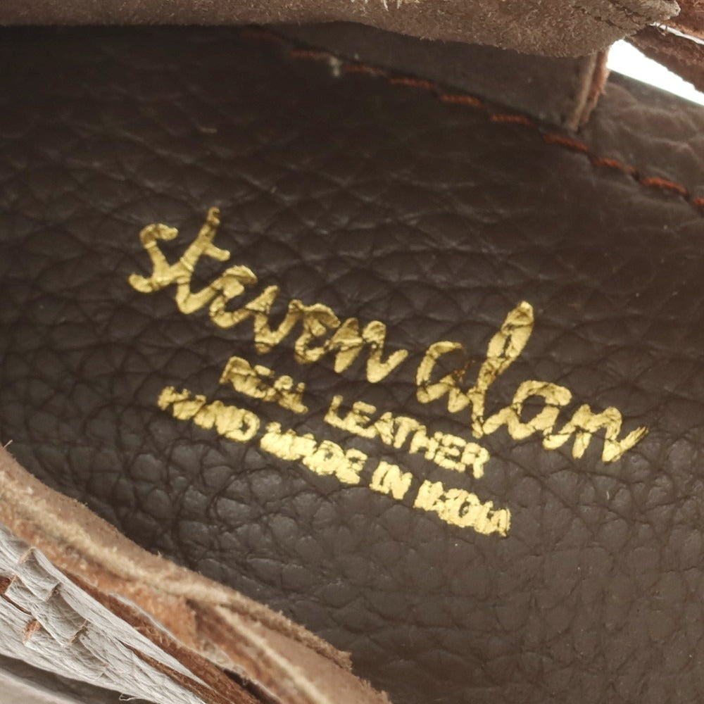 【中古】スティーブンアラン Steven Alan 編み込みレザー サンダル ブラウン【 41 】【 状態ランクB 】【 メンズ 】