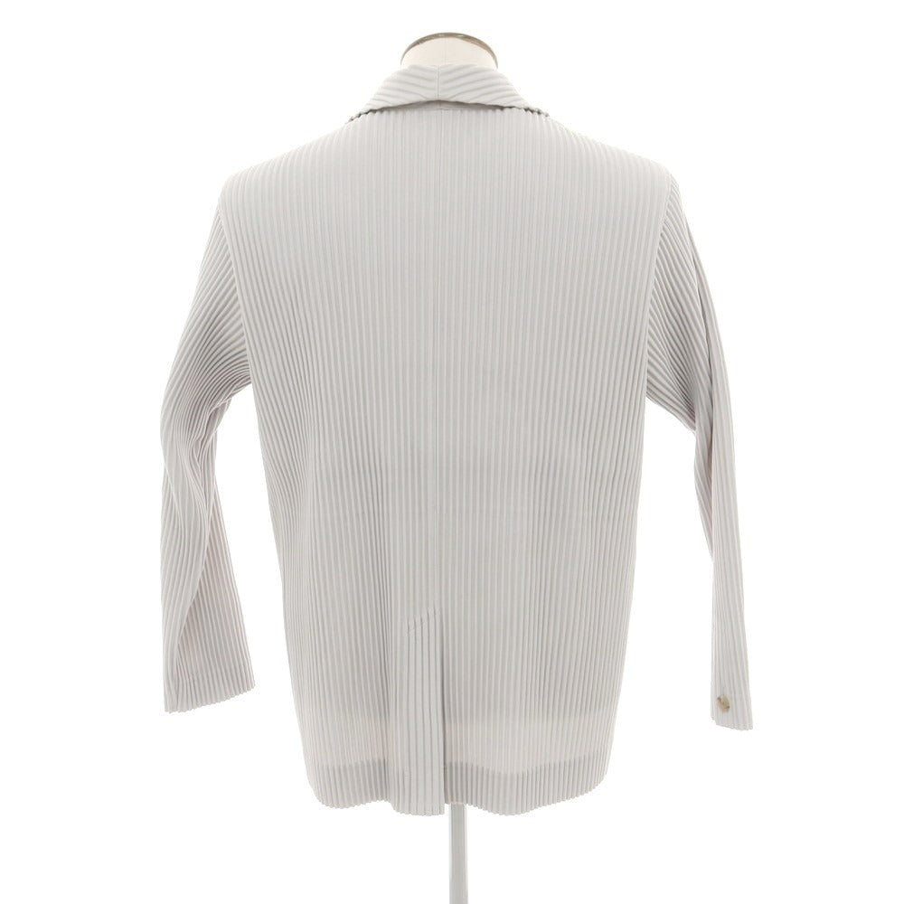 【SALE10%OFF/返品不可】【中古】オム プリッセ イッセイミヤケ HOMME PLISSE ISSEY MIYAKE プリーツ加工 カジュアルジャケット ライトグレー【 3 】【 状態ランクA 】【 メンズ 】