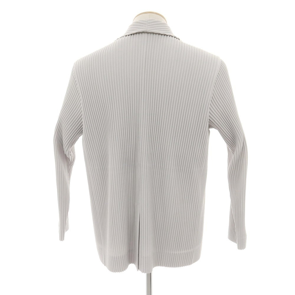 【中古】オム プリッセ イッセイミヤケ HOMME PLISSE ISSEY MIYAKE プリーツ加工 カジュアルジャケット ライトグレー【 1 】【 状態ランクA 】【 メンズ 】