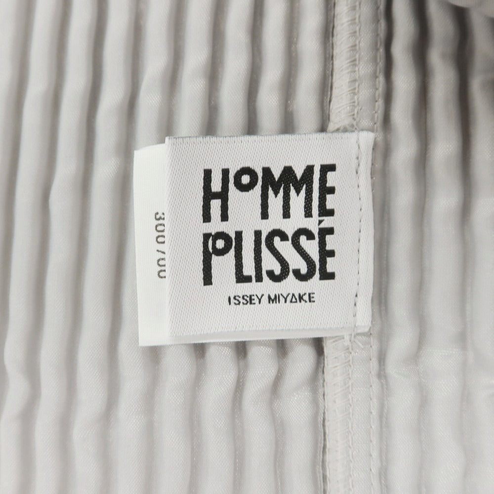 【中古】オム プリッセ イッセイミヤケ HOMME PLISSE ISSEY MIYAKE プリーツ加工 カジュアルジャケット ライトグレー【 1 】【 状態ランクA 】【 メンズ 】