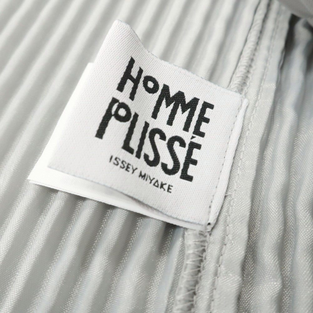 【中古】オム プリッセ イッセイミヤケ HOMME PLISSE ISSEY MIYAKE プリーツ加工 ポリエステル 2B カジュアルジャケット ライトグレー【 1 】【 状態ランクA 】【 メンズ 】