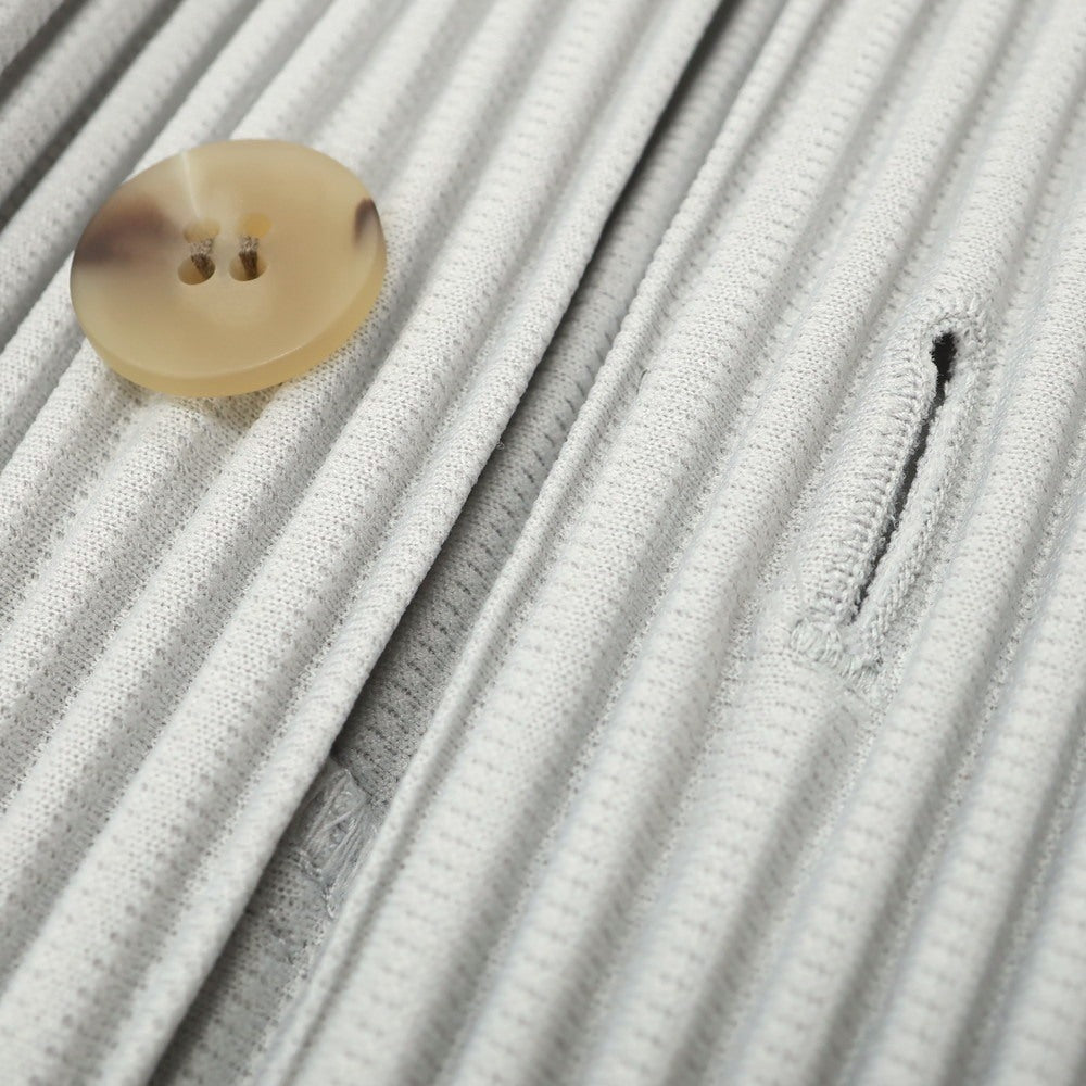 【中古】オム プリッセ イッセイミヤケ HOMME PLISSE ISSEY MIYAKE プリーツ加工 ポリエステル 2B  カジュアルジャケット ライトグレー【 1 】【 状態ランクA 】【 メンズ 】