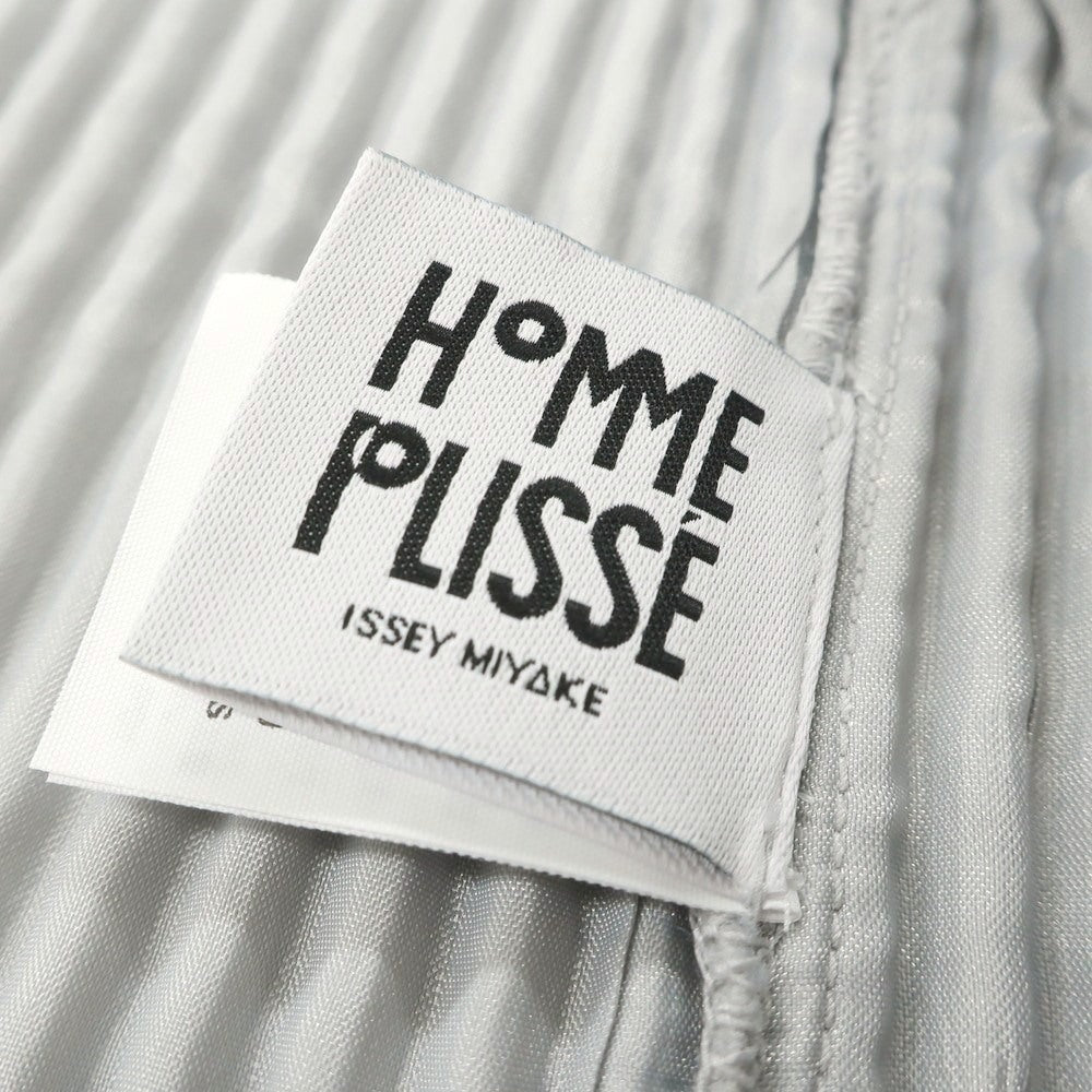 【中古】オム プリッセ イッセイミヤケ HOMME PLISSE ISSEY MIYAKE プリーツ加工 ポリエステル 2B カジュアルジャケット ライトグレー【 1 】【 状態ランクA 】【 メンズ 】
