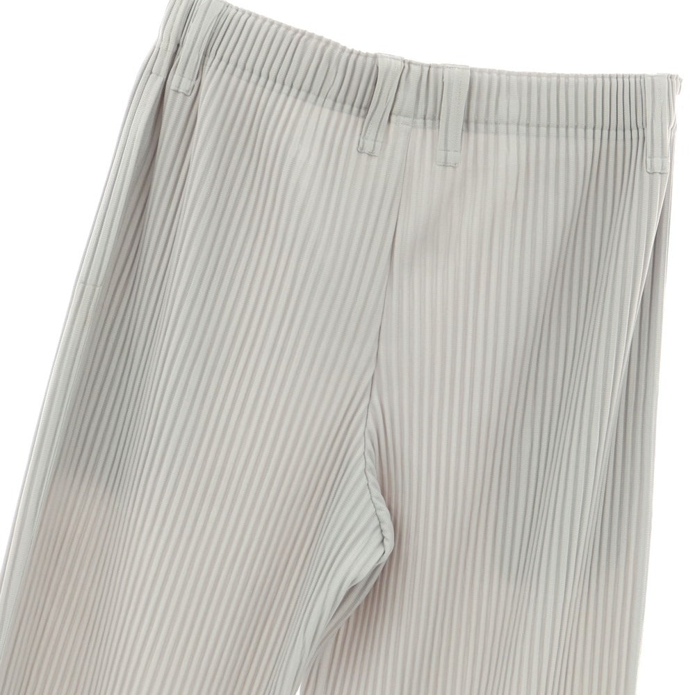 【中古】オム プリッセ イッセイミヤケ HOMME PLISSE ISSEY MIYAKE ポリエステル プリーツ イージーパンツ ライトグレー【 3 】【 状態ランクA 】【 メンズ 】