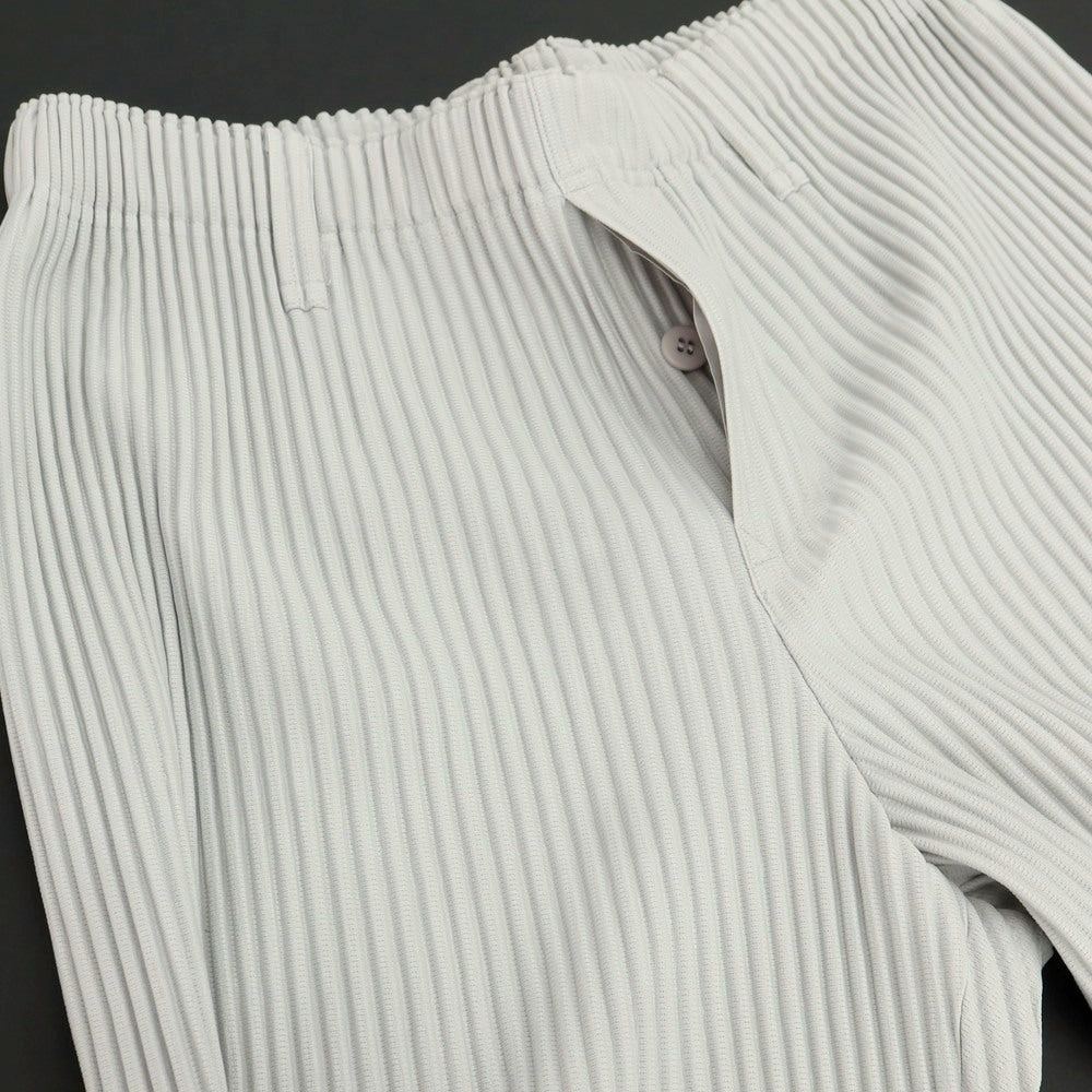 【中古】オム プリッセ イッセイミヤケ HOMME PLISSE ISSEY MIYAKE ポリエステル プリーツ イージーパンツ ライトグレー【 3 】【 状態ランクA 】【 メンズ 】