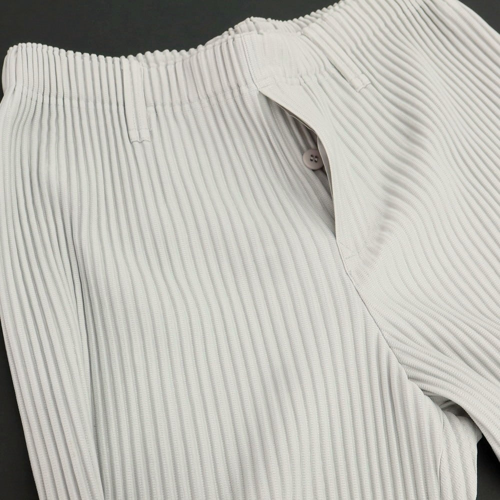 【中古】オム プリッセ イッセイミヤケ HOMME PLISSE ISSEY MIYAKE ポリエステル プリーツ イージーパンツ ライトグレー【 3 】【 状態ランクA 】【 メンズ 】
