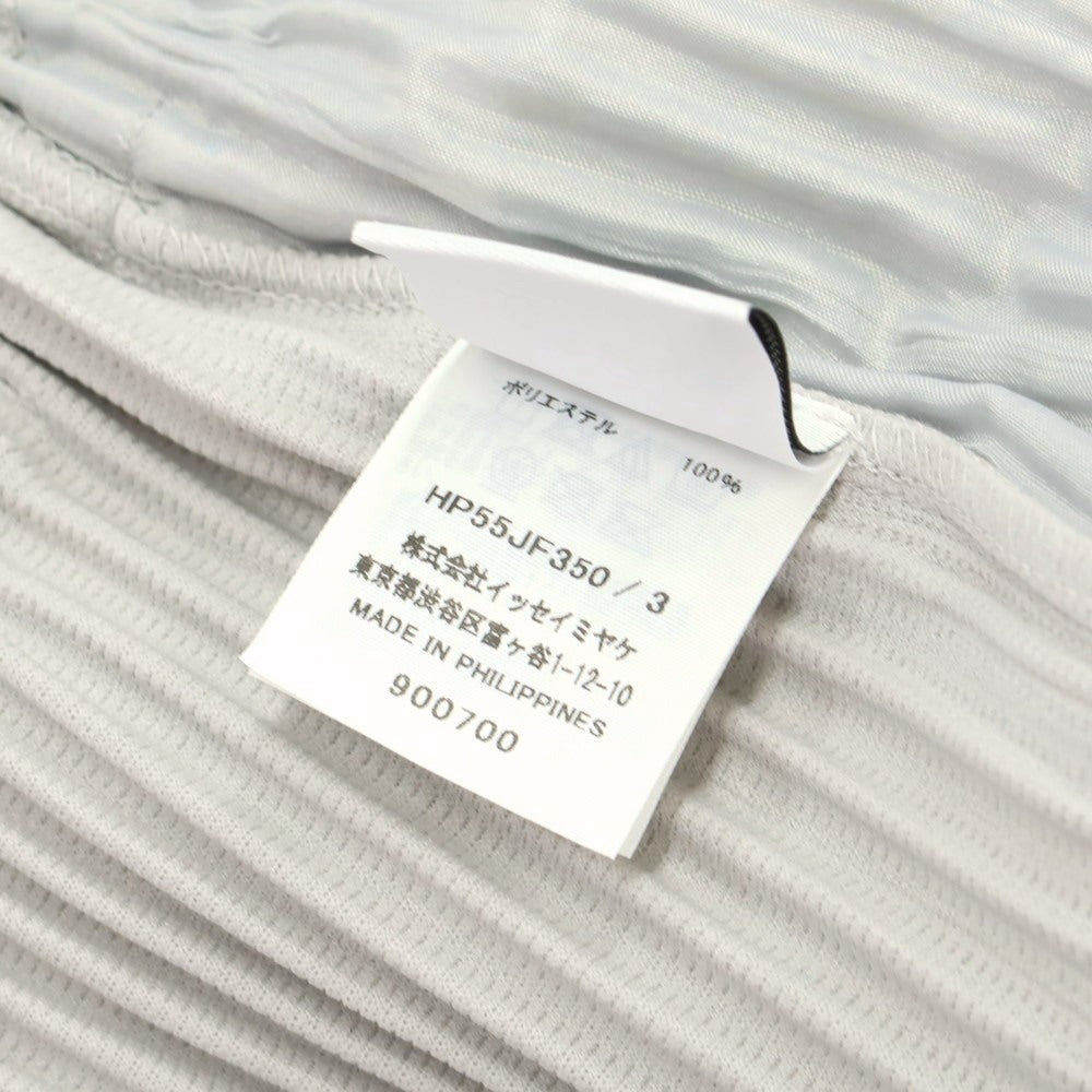 【中古】オム プリッセ イッセイミヤケ HOMME PLISSE ISSEY MIYAKE ポリエステル プリーツ イージーパンツ ライトグレー【 3 】【 状態ランクA 】【 メンズ 】