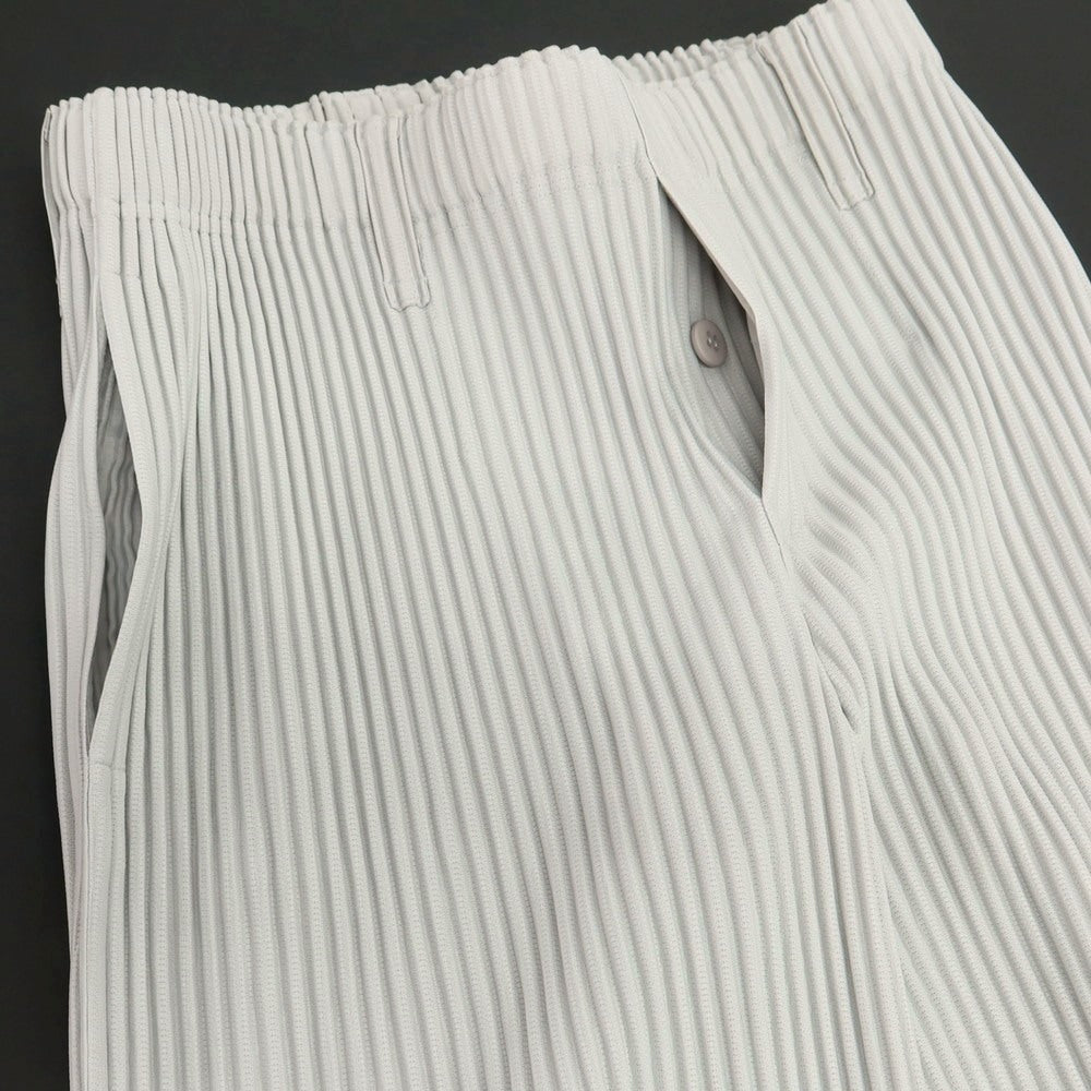 【中古】オム プリッセ イッセイミヤケ HOMME PLISSE ISSEY MIYAKE ポリエステル プリーツ イージーパンツ ライトグレー【 1 】【 状態ランクA 】【 メンズ 】
