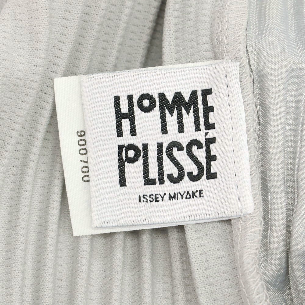 【中古】オム プリッセ イッセイミヤケ HOMME PLISSE ISSEY MIYAKE ポリエステル プリーツ イージーパンツ ライトグレー【 1 】【 状態ランクA 】【 メンズ 】