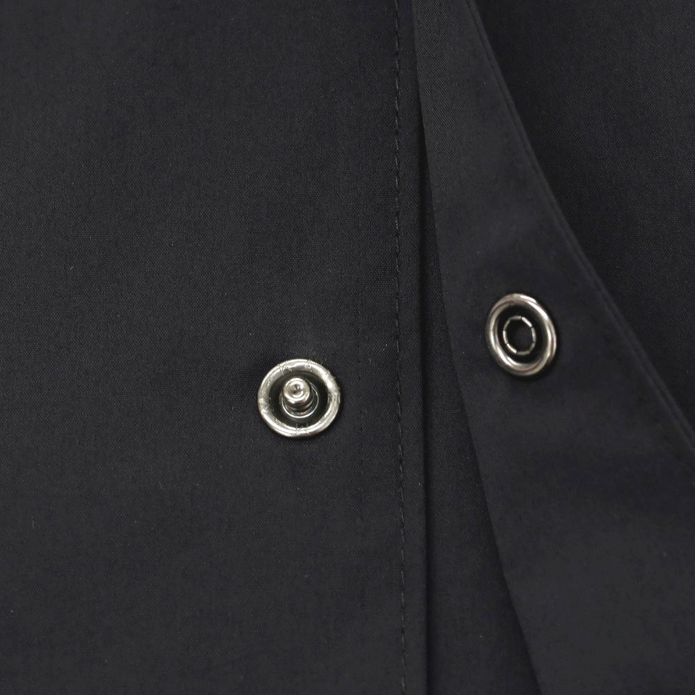 【中古】オム プリッセ イッセイミヤケ HOMME PLISSE ISSEY MIYAKE 2025年春夏 ポリエステル系 パッカブル オープンカラー ロング カジュアルシャツ ブラック【 表記なし(L位) 】【 状態ランクA 】【 メンズ 】