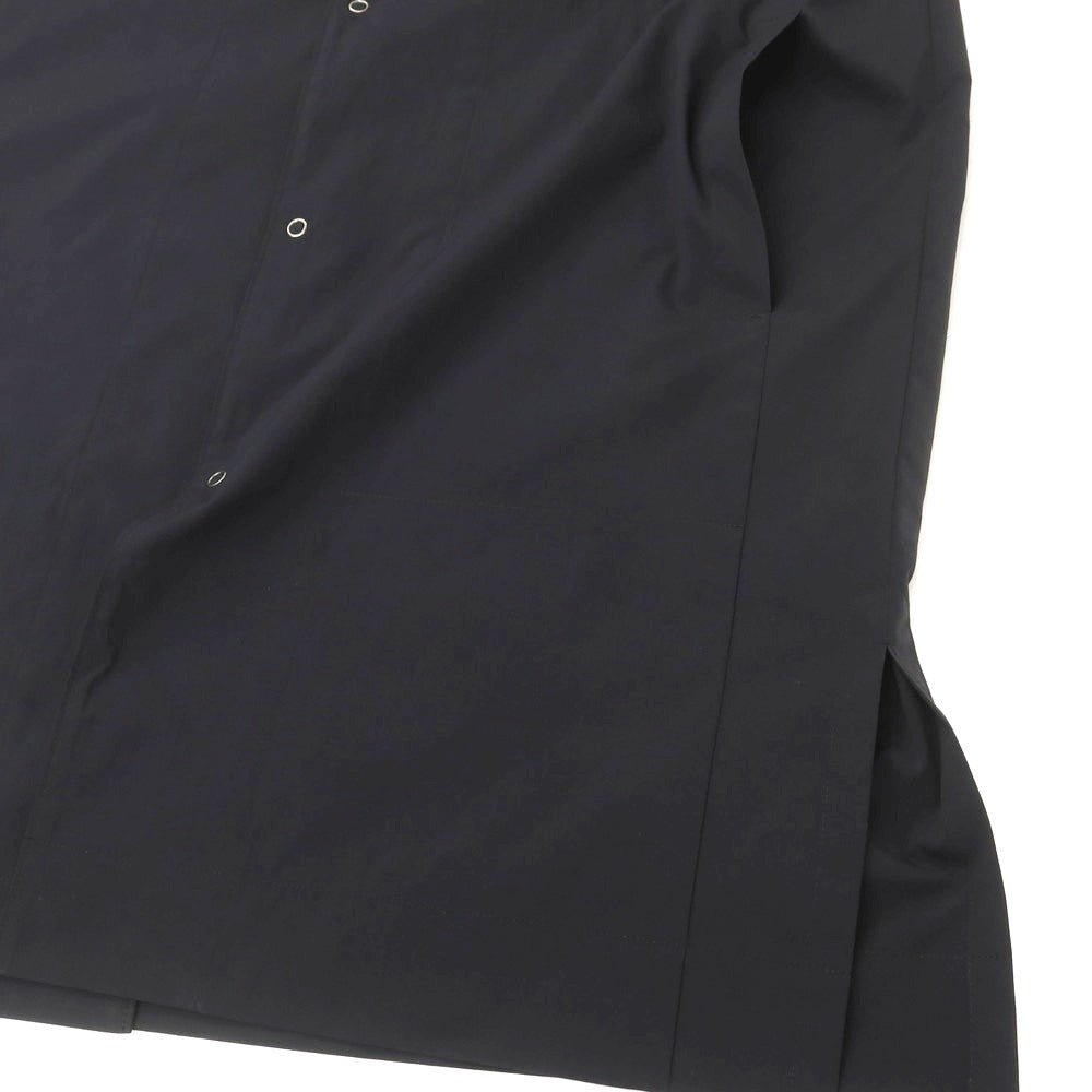 【中古】オム プリッセ イッセイミヤケ HOMME PLISSE ISSEY MIYAKE 2025年春夏 ポリエステル系 パッカブル オープンカラー ロング カジュアルシャツ ブラック【 表記なし(L位) 】【 状態ランクA 】【 メンズ 】