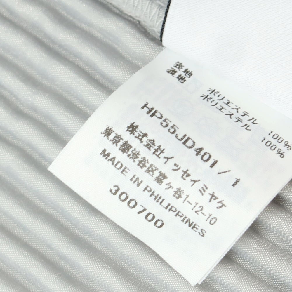 【中古】オム プリッセ イッセイミヤケ HOMME PLISSE ISSEY MIYAKE プリーツ加工 ポリエステル カジュアルジャケット ライトグレー【 1 】【 状態ランクA 】【 メンズ 】