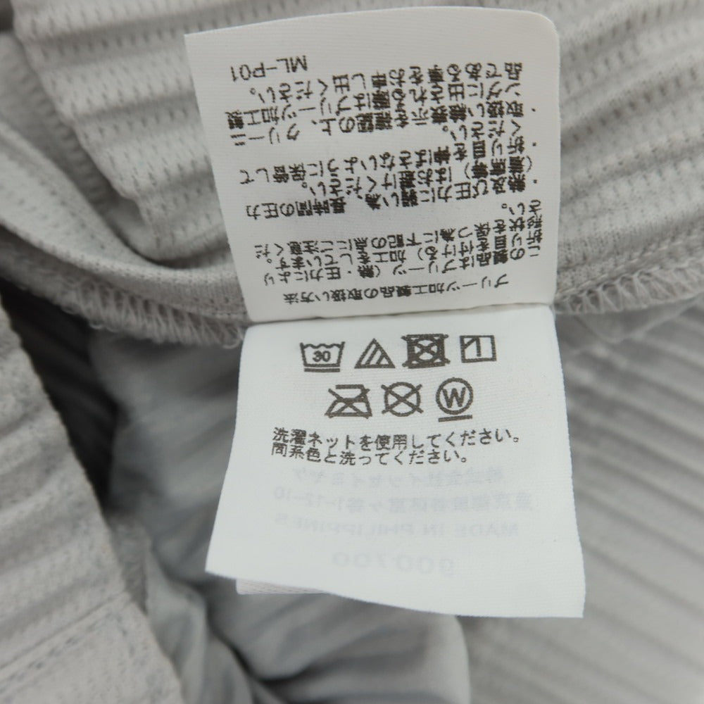 【中古】オム プリッセ イッセイミヤケ HOMME PLISSE ISSEY MIYAKE ポリエステル プリーツ イージーパンツ ライトグレー【 3 】【 状態ランクA 】【 メンズ 】