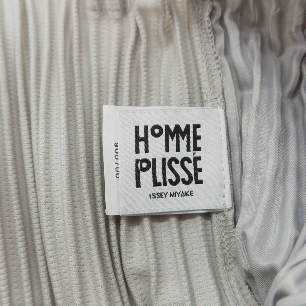 【中古】オム プリッセ イッセイミヤケ HOMME PLISSE ISSEY MIYAKE ポリエステル プリーツ イージーパンツ ライトグレー【 3 】【 状態ランクA 】【 メンズ 】