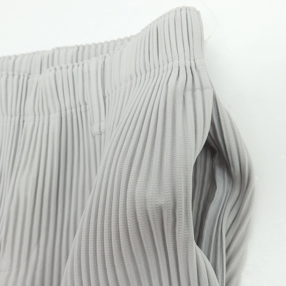 【中古】オム プリッセ イッセイミヤケ HOMME PLISSE ISSEY MIYAKE ポリエステル プリーツ イージーパンツ ライトグレー【 1 】【 状態ランクA 】【 メンズ 】