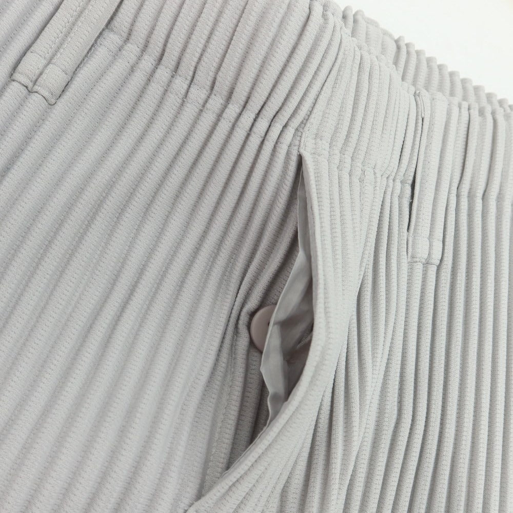 【中古】オム プリッセ イッセイミヤケ HOMME PLISSE ISSEY MIYAKE ポリエステル プリーツ イージーパンツ ライトグレー【 1 】【 状態ランクA 】【 メンズ 】