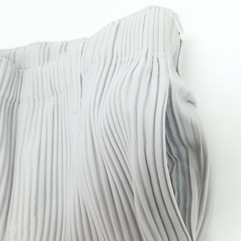 【中古】オム プリッセ イッセイミヤケ HOMME PLISSE ISSEY MIYAKE ポリエステル プリーツ イージーパンツ ライトグレー【 1 】【 状態ランクB 】【 メンズ 】