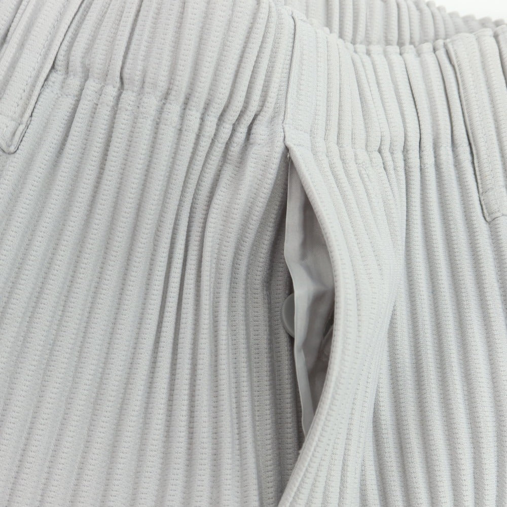 【中古】オム プリッセ イッセイミヤケ HOMME PLISSE ISSEY MIYAKE ポリエステル プリーツ イージーパンツ ライトグレー【 1 】【 状態ランクB 】【 メンズ 】
