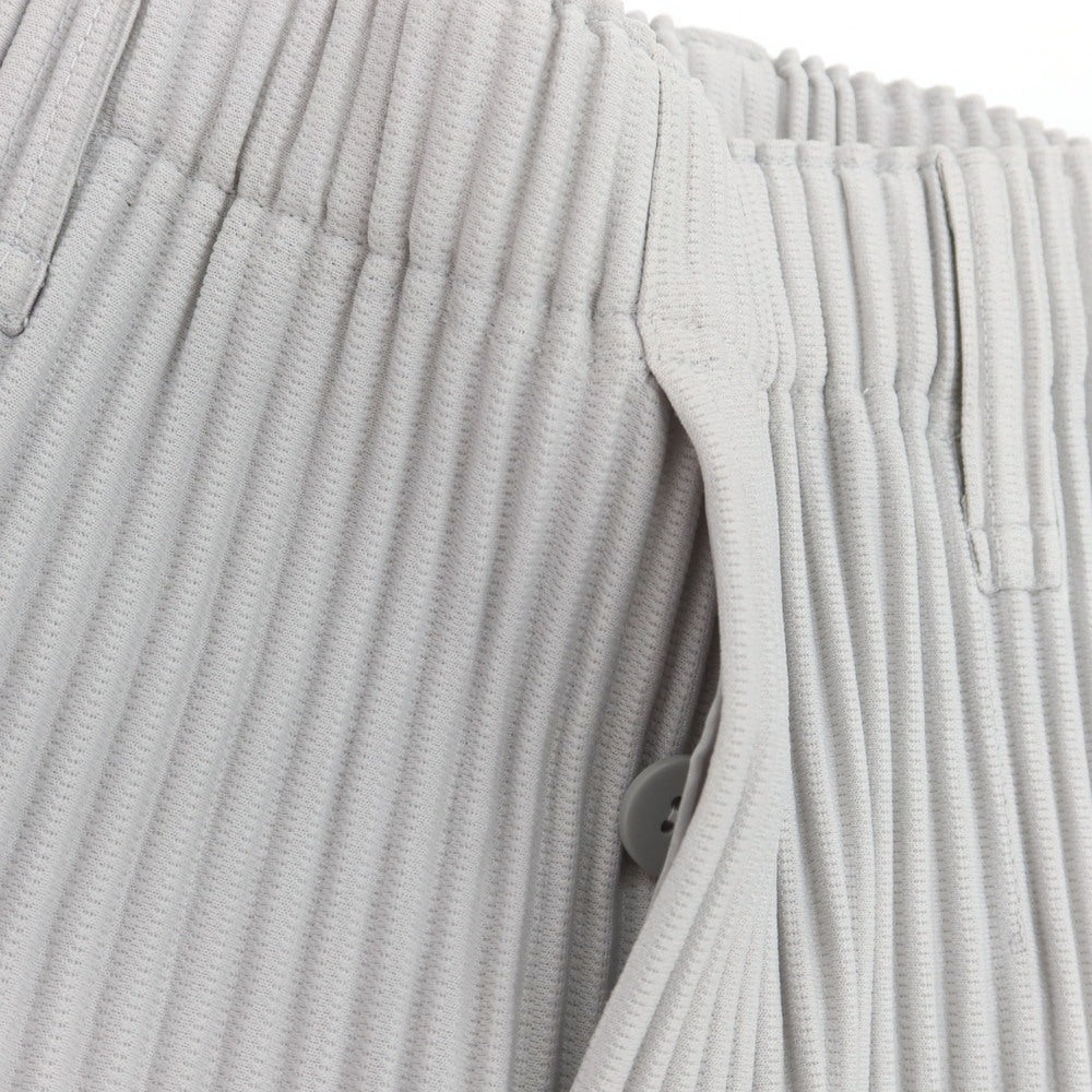 【中古】オム プリッセ イッセイミヤケ HOMME PLISSE ISSEY MIYAKE ポリエステル プリーツ イージーパンツ ライトグレー【 1 】【 状態ランクA 】【 メンズ 】