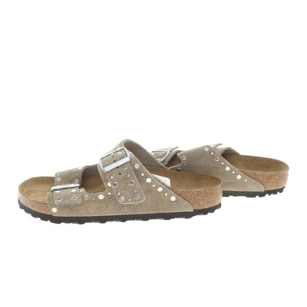 【中古】【未使用】ビルケンシュトック BIRKENSTOCK ARIZONA RIVET BORDER スエード サンダル ベージュ【 41 】【 状態ランクS 】【 メンズ 】