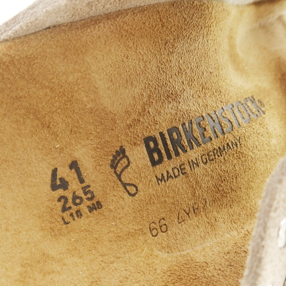 【中古】【未使用】ビルケンシュトック BIRKENSTOCK ARIZONA RIVET BORDER スエード サンダル ベージュ【 41 】【 状態ランクS 】【 メンズ 】