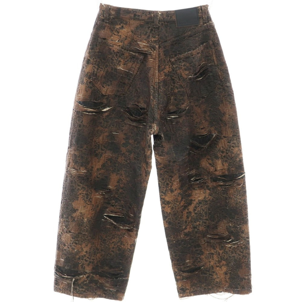 【中古】アクネストゥディオズ ACNE STUDIOS 2023 DISTRESSED MONOGRAM COATING コットン デニムパンツ ブラウン【 28 】【 状態ランクB 】【 メンズ 】