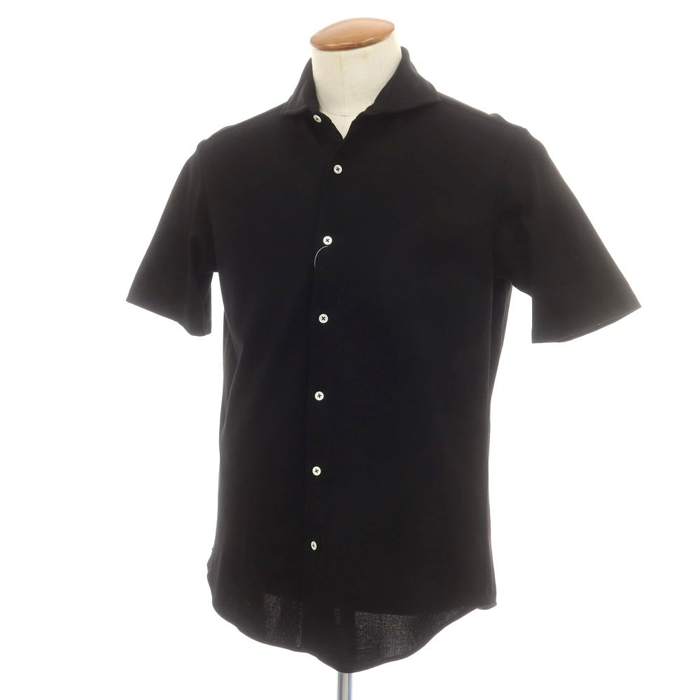 【中古】ア デイ イン ザ ライフ ユナイテッドアローズ a day in the life  united arrows コットン カッタウェイ 半袖シャツ ブラック【 M 】【 状態ランクA 】【 メンズ 】