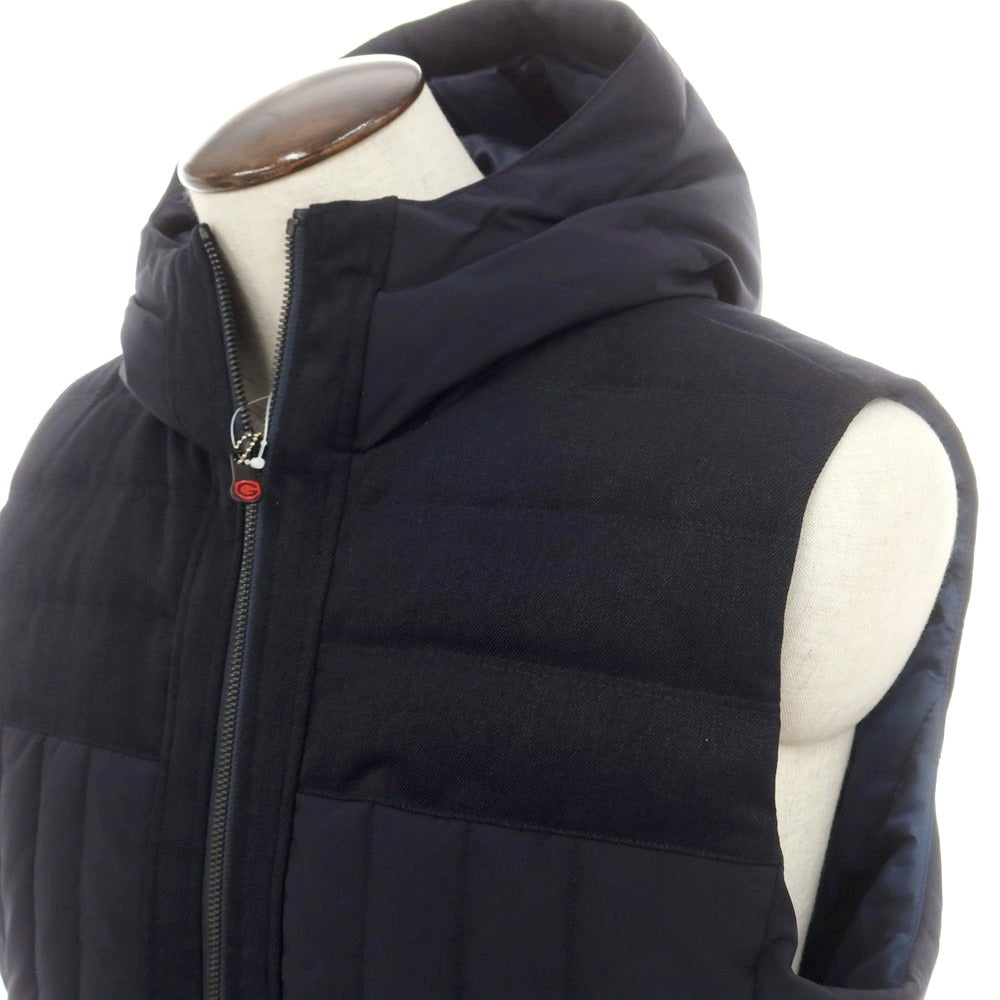 【中古】【未使用】ジーステージ g-stage ポリエステル ダウンベスト ネイビー【 50 】【 状態ランクS 】【 メンズ 】