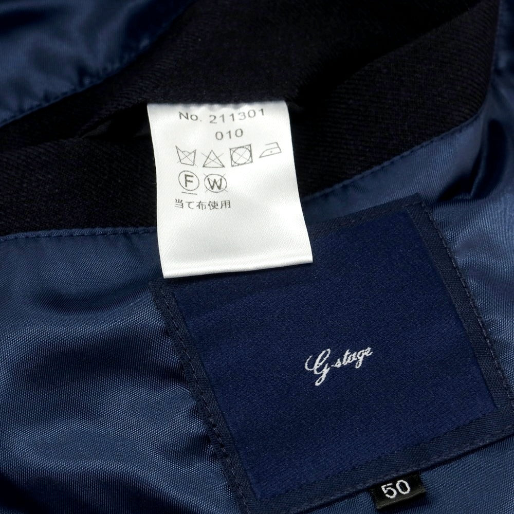 【中古】【未使用】ジーステージ g-stage ポリエステル ダウンベスト ネイビー【 50 】【 状態ランクS 】【 メンズ 】